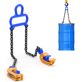 2021 Updated Chain Drum Lifter - 2000 lbs Capacity - Suitable for Blue Plastic and Metal Drums (Enhanced Version)