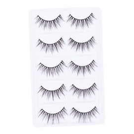 Baluue 2sets Individual Lashes Thick Handmade Natural Comfortable Easy to Apply 5pairs*2