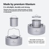 iBasingo 700ml Camping Titanium Kettle with Filter Ultralight Outdoor Coffee