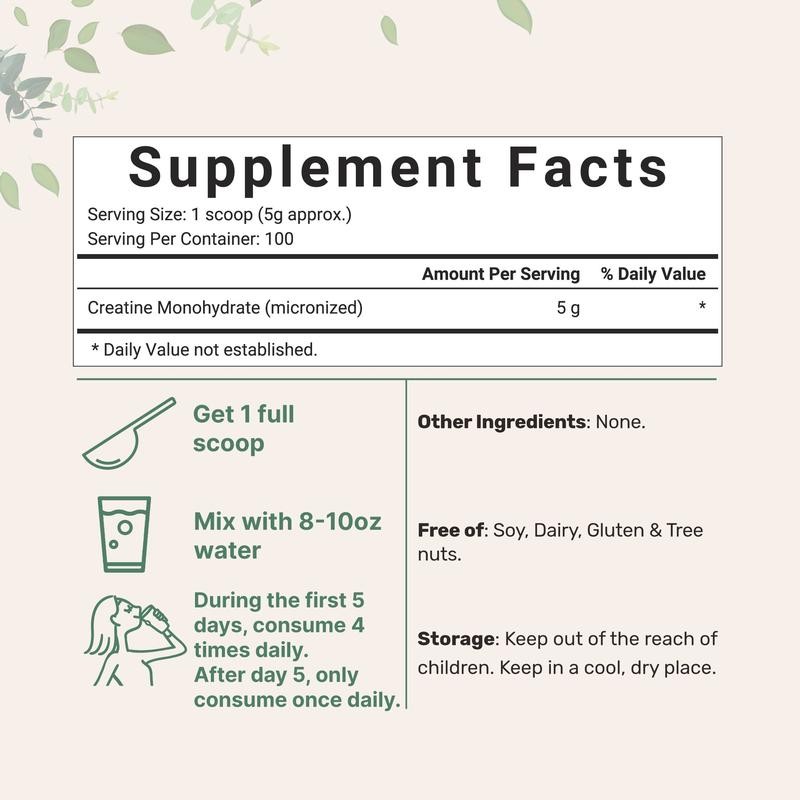 Micro Ingredients Micronized Creatine Monohydrate Powder - Unflavored:_1 KG