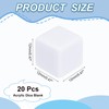 PATIKIL 12mm Acrylic Dice Blank, 20 Pcs Standard Game Dice
