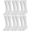 Thread Linens 6 pairs Girls Knee High School Socks Cotton