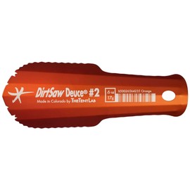TheTentLab DirtSaw® Deuce #2 - .6 oz Ultralight Backpacking Trowel, Color: madeinUS-Orange