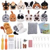 Wool Felt Kit, 12 Pieces, Needle Felt for Beginners, Instructions