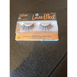 KISS Luxe Effect Premium Matte Faux Mink Lashes Reusable Extra Black Soft LFX02