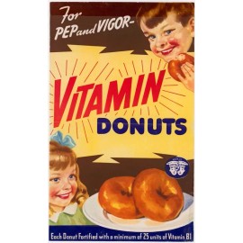 BMSBIZ Vitamin Donuts Vintage Ads T shirt Transfers Iron On 8 x 10 Lite Or Dark Fabric