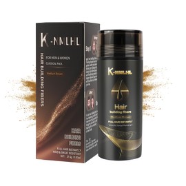 Natural Instant Hair Fibres Thickening with Keratin，Hair Filler-Bald Patch Cover & Thinning Hair Concealer, Fine Hair for an Instantly Fuller,Waterproof,Sweatproof,Long-Lasting (Light Brown)