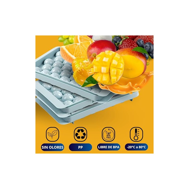 ecomlab Molde De Mini Esferas De Hielo Fino, Bandeja Para