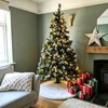 YGWAPJL White Faux Fur Christmas Tree Skirt 50cm / 19.7"