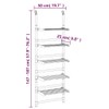 vidaXL 5-Tier Hanging Laundry Drying Rack in Silver - Aluminum
