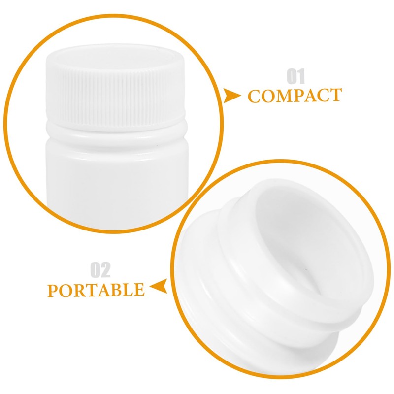 COLLBATH Portable 20ml Plastic Sample Bottles Empty Vials for Fish