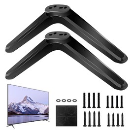 QILUCKY TV Stand, TV Base Pedestal Feet, TV Legs, Universal TV Stand Legs, TV Stand Legs, TV Stand Base Replacement, TV Legs for Most TCL 32in/40in/49in/50in/55in TVs, Screws Included