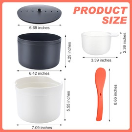 Teenyyou 2 Pcs Microwave Rice Cooker 2 L Pasta Cooker with Strainer Microwaveable Food Microwave Pressure Steamer Cook up to 8 Cups Non Stick Steaming Pot Rice Cooke Cookware for Home Meal Cooker