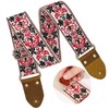 VANSUN VANSUN Vibrant Floral Pattern Guitar Strap with Pick Pocket,