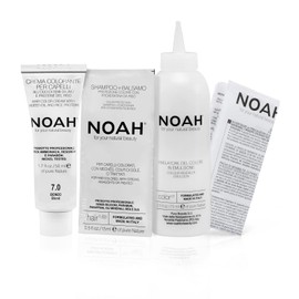 Noah Natural 7.0 Blonde Permanent Hair Colour Dye with Rice Proteins and Linseed Oil, 140ml