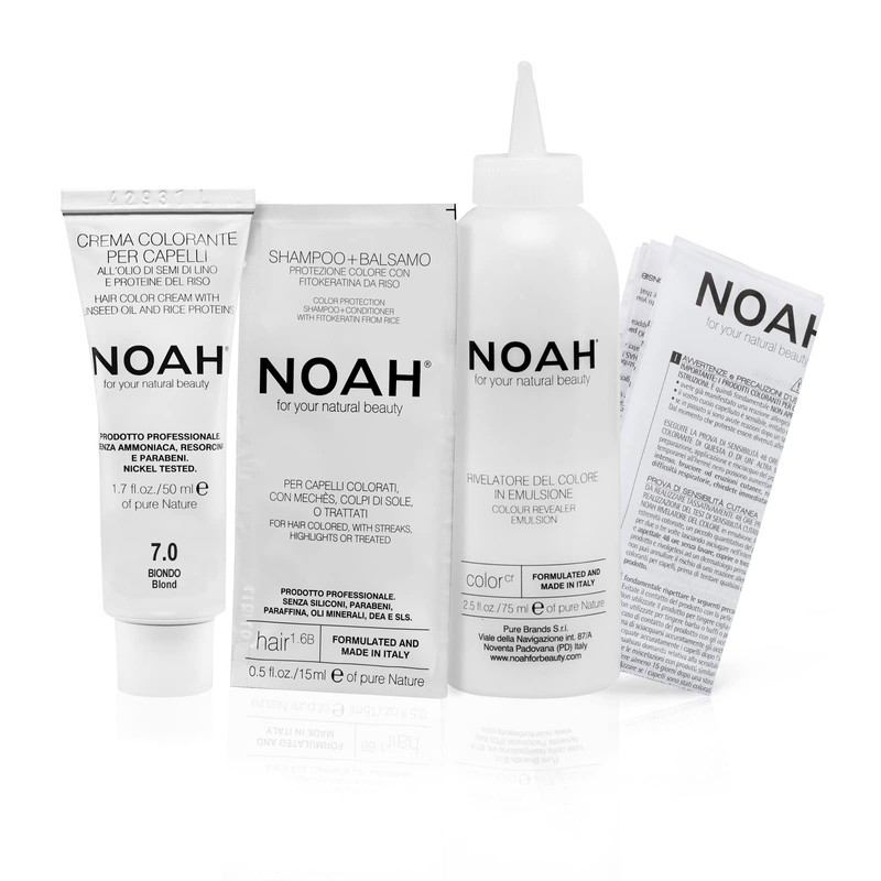 Noah Natural 7.0 Blonde Permanent Hair Colour Dye with Rice