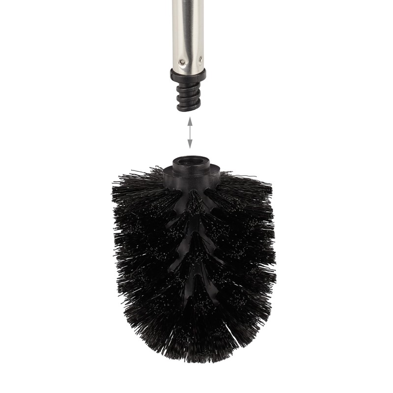 Relaxdays 4 x Toilet Brush, Replacement, Removable Brush Head, Toilet