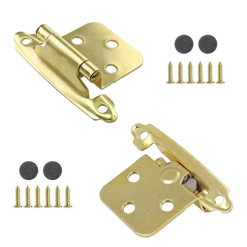 Jiozermi 15 Pair (30 Pack) Cabinet Hinges, 1/2 Inch Overlay