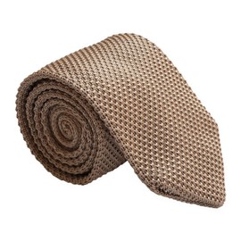 Men Spring Dark Champagne Knitted Silk Ties Vintage Knit Skinny Designer Necktie