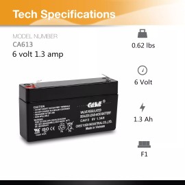 No Brand 2 Pack Casil 6v 1.3ah BCI International 3100 3040 3040G Oximeter 3040 3040G 31