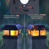 Dynaming Solar Flame Post Cap Lights Outdoor, Solar Powered Fence