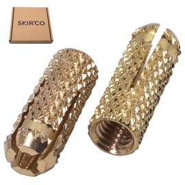 SKIR'CO Brass Drop in Anchor M6 x 22 mm Bolt Sleeve Expansion Wall Dowel Masonry Concrete Anchor Pack of 100
