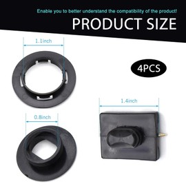 Polcatay 4 PCS Car Carpet Fixing Clips, Plastic Non-Slip Floor Mat Buckle, Interior Floor Mat Safety Non-Slip Fasteners Accessories, Universal for Cars Portable Fixing Device (Black)