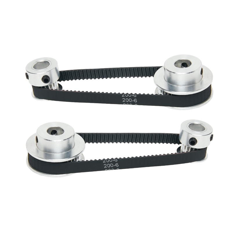SHCEEC 2PCS Set 2GT Aluminum Timing Pulley 20&40 Teeth 8mm