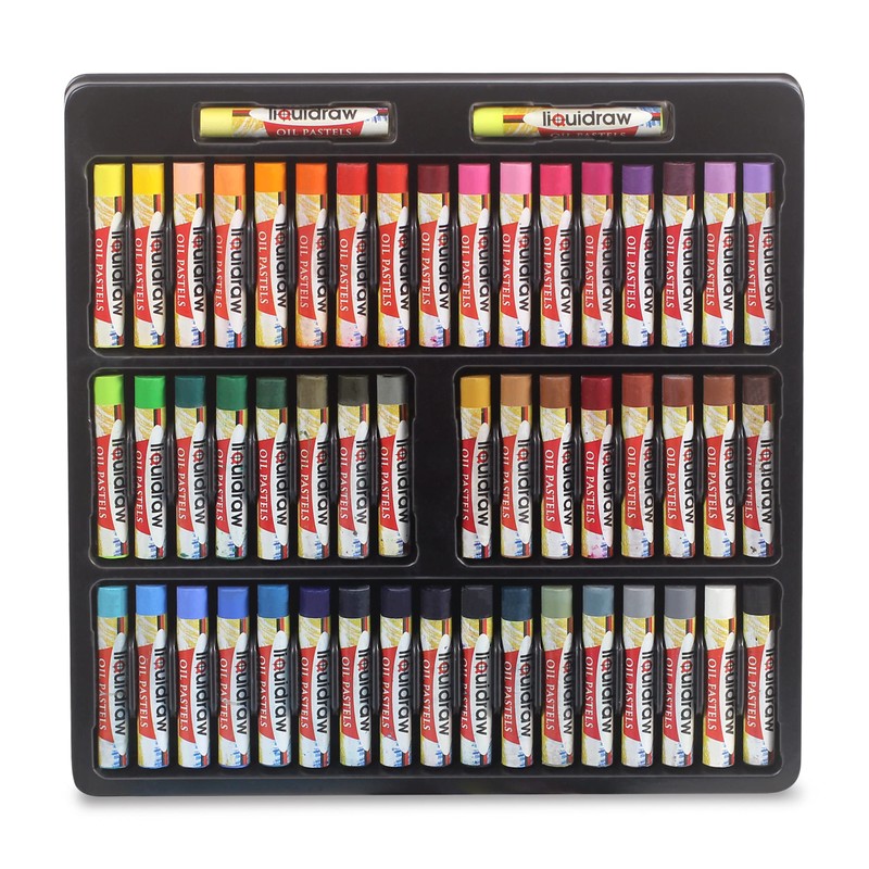 Liquidraw Oil Pastels For Art, 52 Colours Soft Oil Pastels