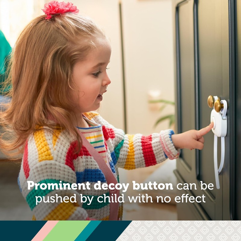 Safety 1st OutSmart Flex Cabinet Lock, White, 2 Pack –