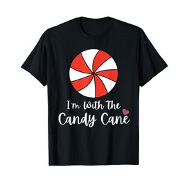 Candy Cane and Peppermint Matching Couple Costume Christmas T-Shirt