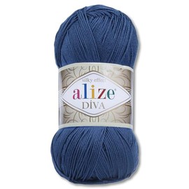 Frida's Wollhaus Alize 100 g Diva Wool Knitting Crochet Microfibre 64 Colours (279 | Midnight Blue)