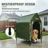 Privacy Outdoor Dog House & Elevated Bed 2-in-1, UPF50+ Sun