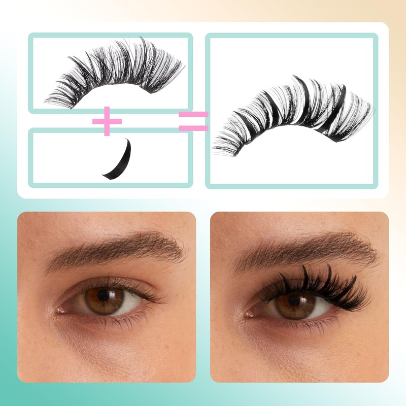 GEMERRY Eyelash Extensions Spikes DIY Cluster Eyelashes D Curl Individual