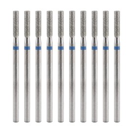 siyuwuro 10Pcs Barrel Shape Cuticle Nail Drill Bits 3/32'' Safety Carbide Nail Drill Bits Professional Manicure and Pedicure Drill Bits For Cuticle Dead Skin Nail Prep (Medium)