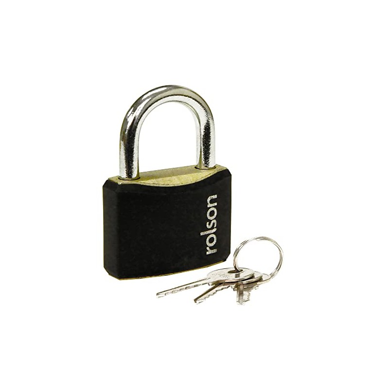 Rolson 66405 Padlock, Black, 40 mm