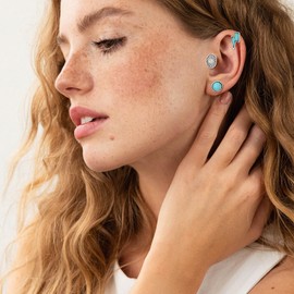 Western Jewelry for Women,Western Earrings Navajo Pearl Necklace Set,Turquoise Pendant Necklace Layered Boho Beaded Choker Necklace for Women,Lightning Bolt Stud Earrings Set 80s 90s Accessories