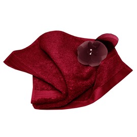 Lashuma Guest Towel, 30 x 50 cm, Linz Terry Towel, Ruby Red, 100% Cotton