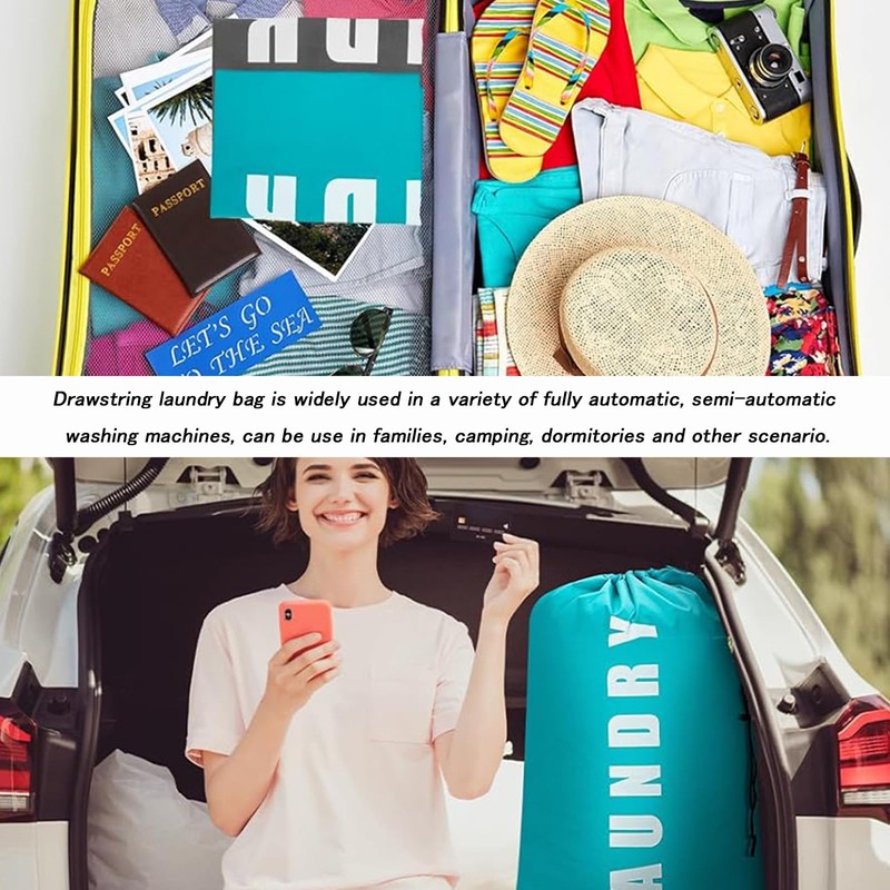 Laundry Bags for Travelling, 2 Pcs Large Laundry Bags, Durable