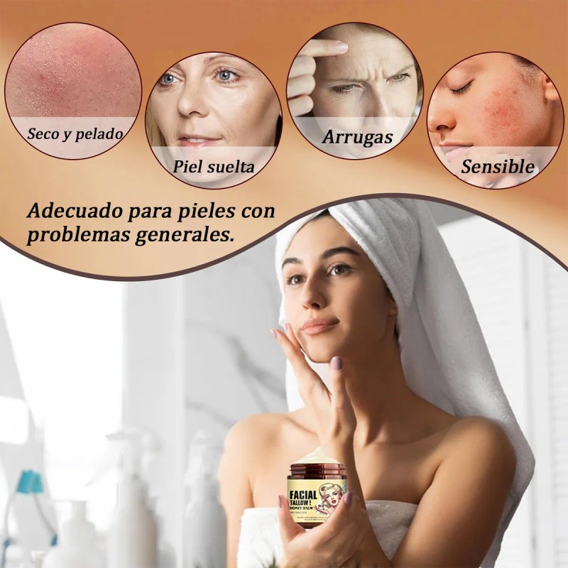 Bálsamo Sebo Res Alimentado Pasto Crema Hidr 3pzs Blanco