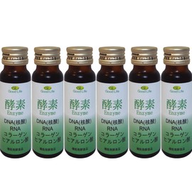 Nucleic Acid Drink, Fluffy Enzyme Drink, Highly Absorbent, 8x Concentrated, Raw Solution, No Additives, Made in Japan, Low Calories, 1.7 fl oz (50 ml) x 6 Bottles, 1 Half Year Fermentation, Health and Beauty