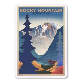 Lantern Press Rocky Mountain National Park, Colorado, Moose and Lake, Lithograph (52 Playing Cards, Poker Size Card Deck with Jokers)
