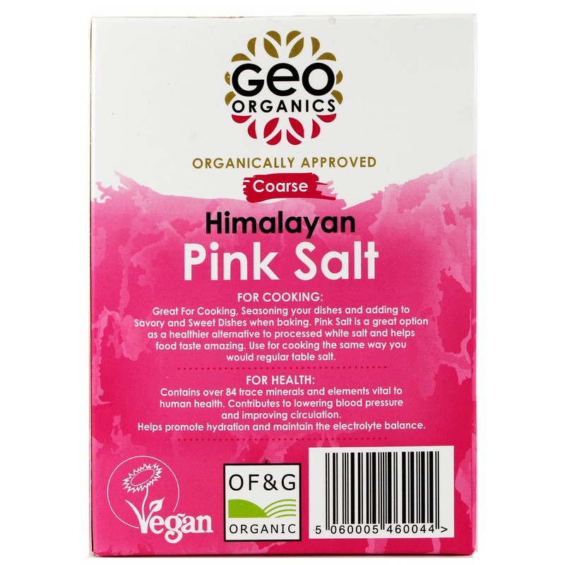 Geo Organics Pure Himalayan Pink Salt Crystals 500g (Pack of