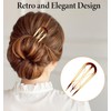 French Pins for Fine Hair, 4 Pcs Plastic Hair Pins,