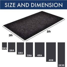 Notrax - 136S0310CH 136 Polynib Entrance Mat, for Home or Office, 3' X 10' Charcoal