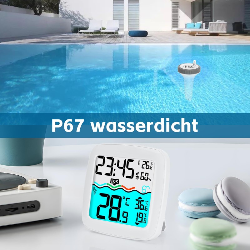 Pool Thermometer Wireless Pool Thermometer Floating Thermometer Digital for Pool