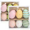 com-four Decorative Easter Eggs for Hanging, Made of Wood in
