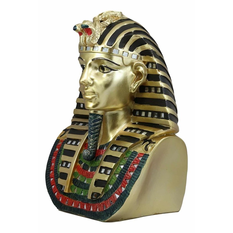 Ebros Large Golden Mask of Pharaoh Egyptian King TUT Bust