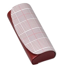 メイガン(Meigan) メガネケース おしゃれ 細 チェック柄 レッド 軽量 コンパクト セミハード 2172-02