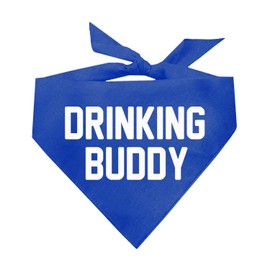 Drinking Buddy Dog Bandana | 100% Cotton Triangle | Made in USA | Funny Beer Lovers | Brewery Bar | Drinking Parade Event Party | Royal One Size (11)